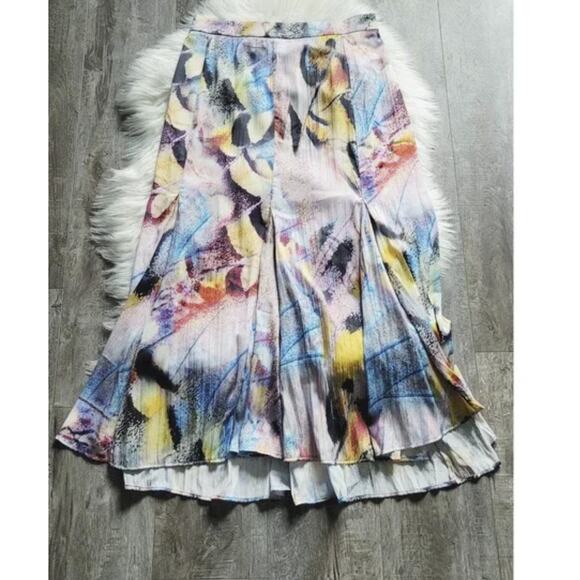 NEW Anthropologie Midi Skirt Multi-Color Print - Size 8 - Picture 4 of 8